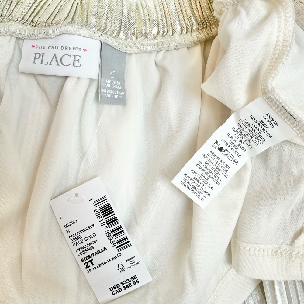 Toddler Girls Gold Princess Birthday Outfit Size 2T - Picture 9 of 13